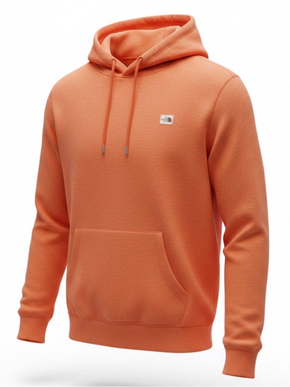 The North Face Men’s Small Orange Pullover Hoodie Fleece Sweatshirt